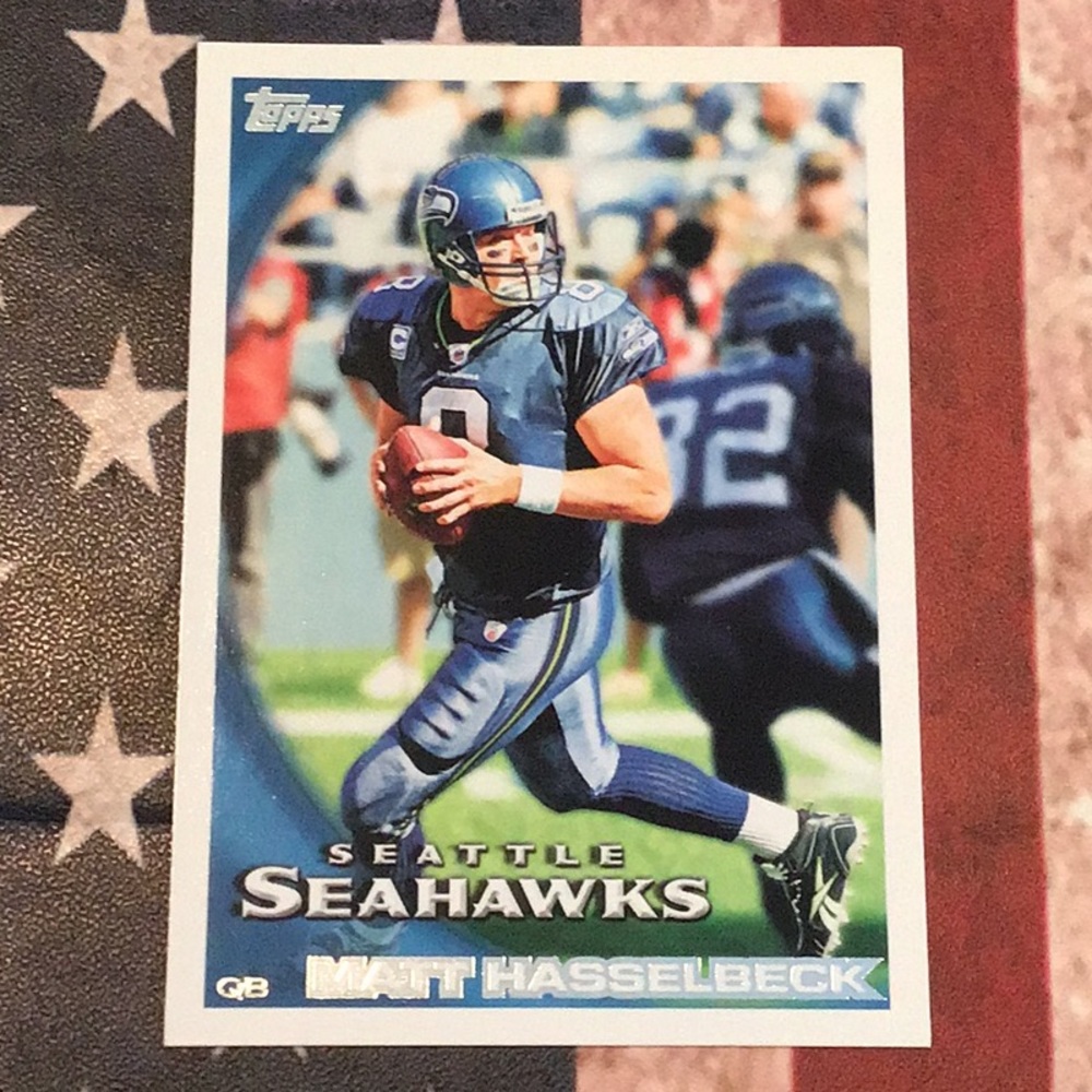 Matt Hasselbeck, Seattle Seahawks, 2010 topps football card,NFL, quarterback